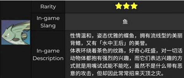 原神流纹茶蝶鱼全图鉴详解