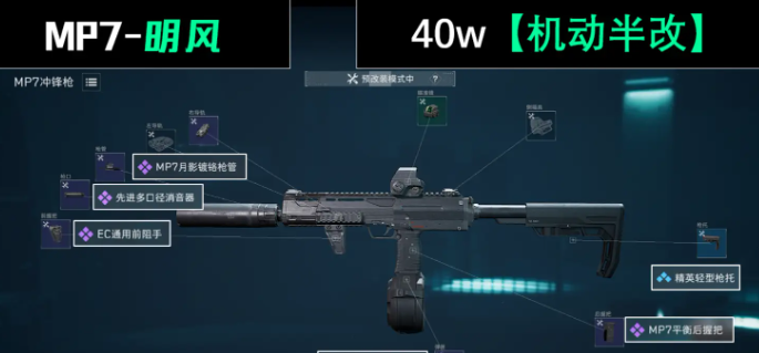 三角洲行动s7赛季MP7怎么改-MP7冲锋枪配件改装方案