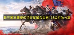 新三国志曹操传诸天星曜金星君115级通关技巧分享